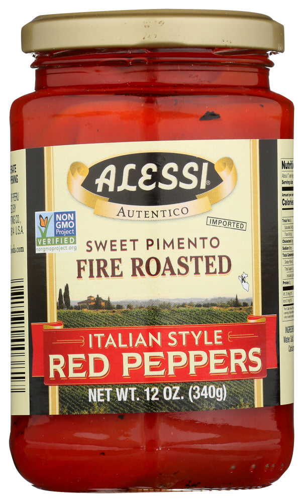 ALESSI: Italian Style Fire Roasted Red Peppers, 12 oz