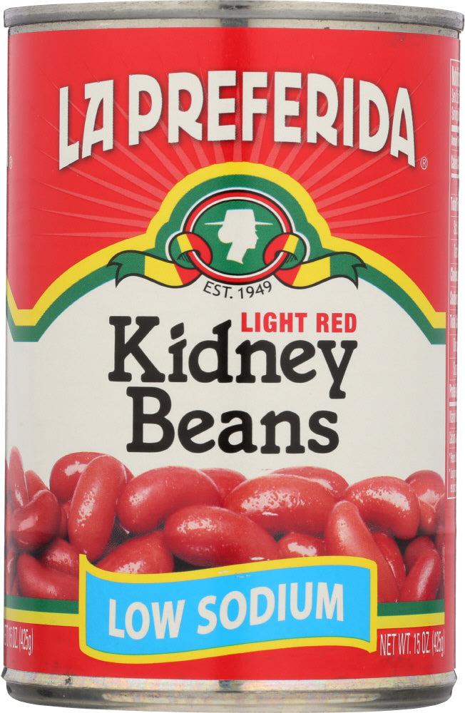 LA PREFERIDA: Low Sodium Light Red Kidney Beans, 15 oz