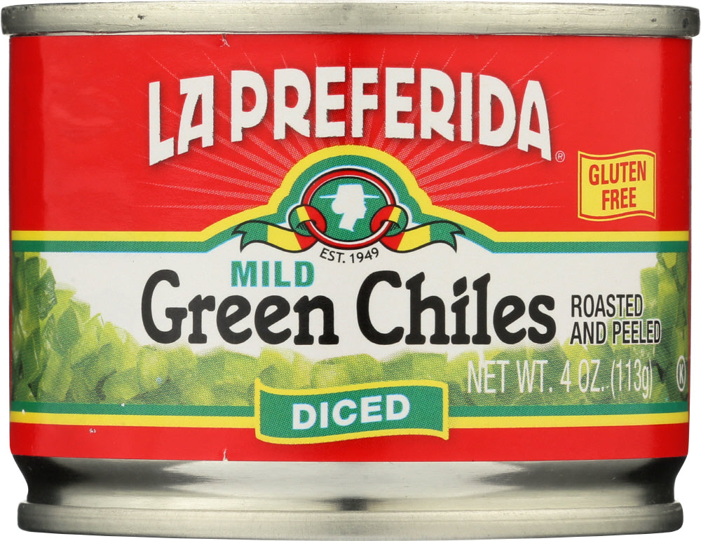 LA PREFERIDA: Diced Green Chiles Mild, 4 oz