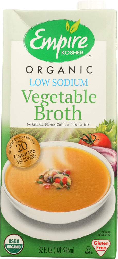 EMPIRE KOSHER: Vegetable Broth Low Sodium, 32 oz