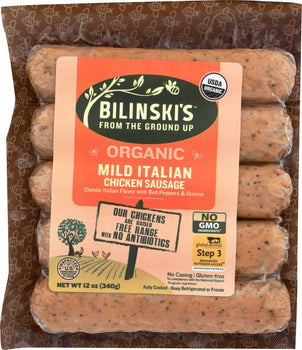 BILINSKIS: Organic Mild Italian Chicken Sausage, 12 oz