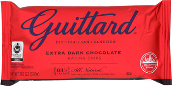 GUITTARD: Extra Dark Chocolate Baking Chips, 11.5 oz