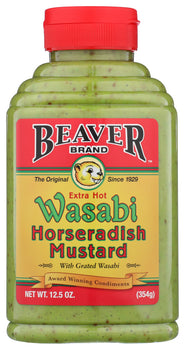 BEAVER: Wasabi Horseradish Mustard, 12.5 oz