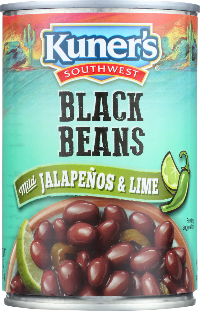 KUNERS: Southwest Jalapeno Black Beans with Lime Juice, 15 oz