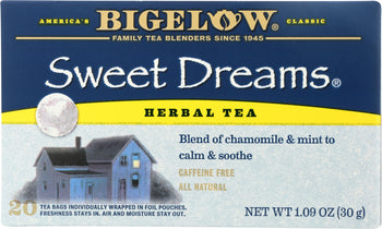 BIGELOW: Sweet Dreams Herb Tea Blend Of Chamomile And Mint 20 Tea Bags, 1.09 oz