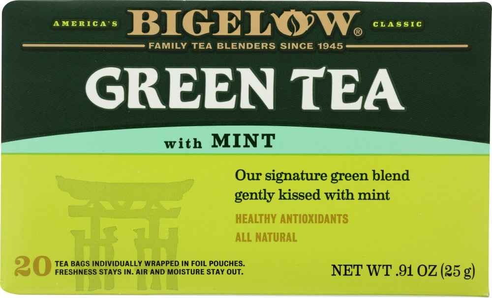 BIGELOW: Green Tea with Mint, 20 tea bags