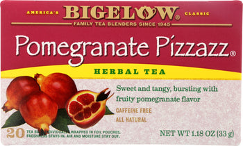 BIGELOW: Pomegranate Pizzazz Herbal Tea 20 Bags, 1.18 oz