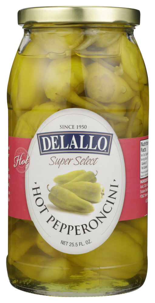 DELALLO: Hot Pepperoncini Super Select, 25.5 oz