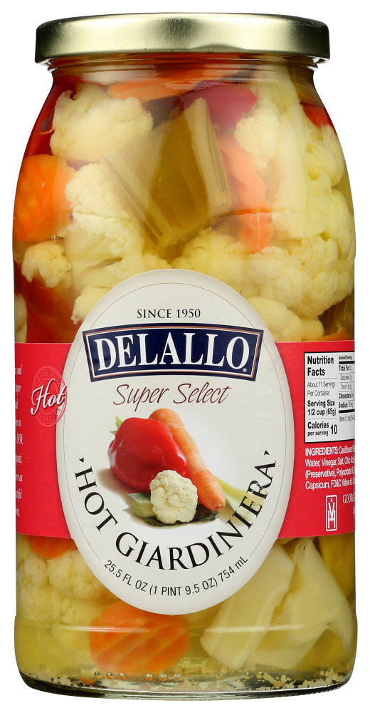 DELALLO: Hot Giardiniera, 25.5 oz