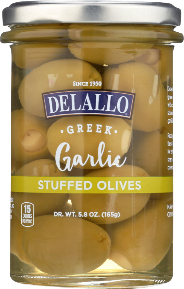 DELALLO: Garlic Stuffed Olives, 5.8 oz