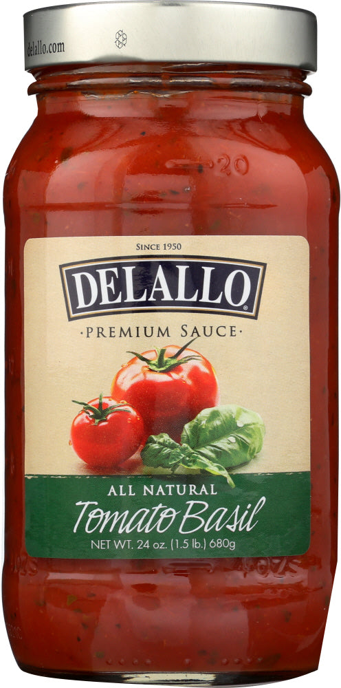 DELALLO: Sauce Tomato Basil, 24 oz