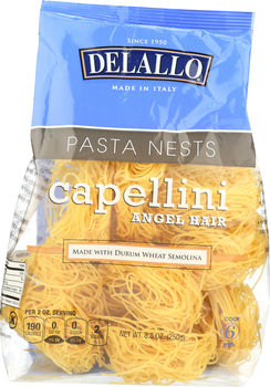 DELALLO: Capellini Angel Hair Nest Pasta, 8.82 oz