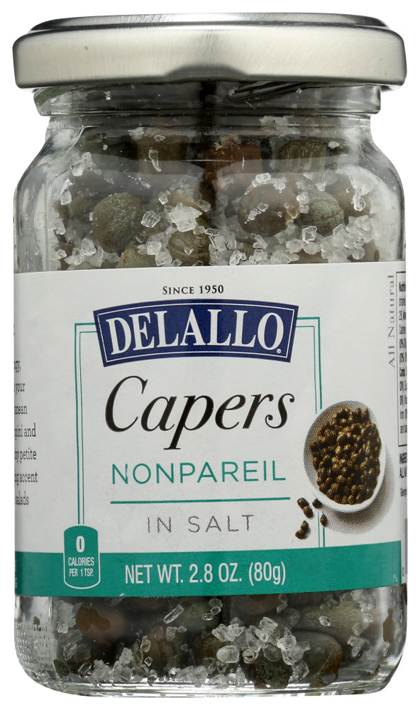 DELALLO: Capers Nonpareil in Salt, 2.8 oz