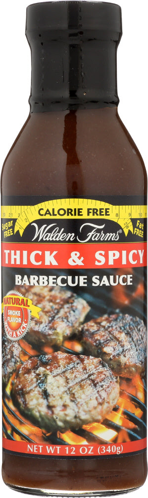 WALDEN FARMS: Calorie Free Barbecue Sauce Thick & Spicy, 12 oz