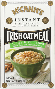 MCCANN'S: Instant Irish Oatmeal Apples & Cinnamon, 12.3 Oz