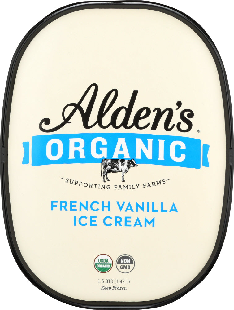 ALDENS ORGANIC: Ice Cream French Vanilla, 48 oz