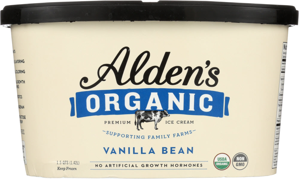 ALDEN'S ORGANIC: Ice Cream Vanilla Bean, 48 oz