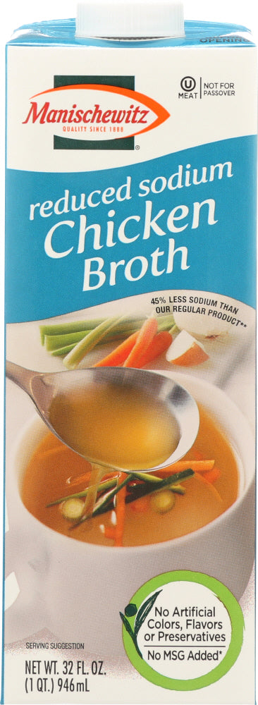 MANISCHEWITZ: Broth Chicken All Natural Reduced Sodium, 32 oz