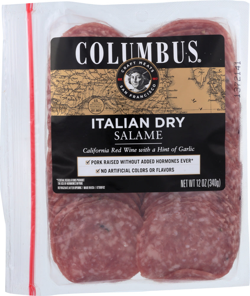 COLUMBUS: Sliced italian Dry Salame, 12 oz