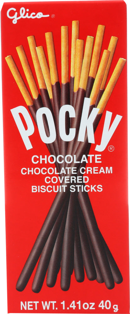 GLICO: Pocky Chocolate Cream Biscuit Sticks, 1.41 oz