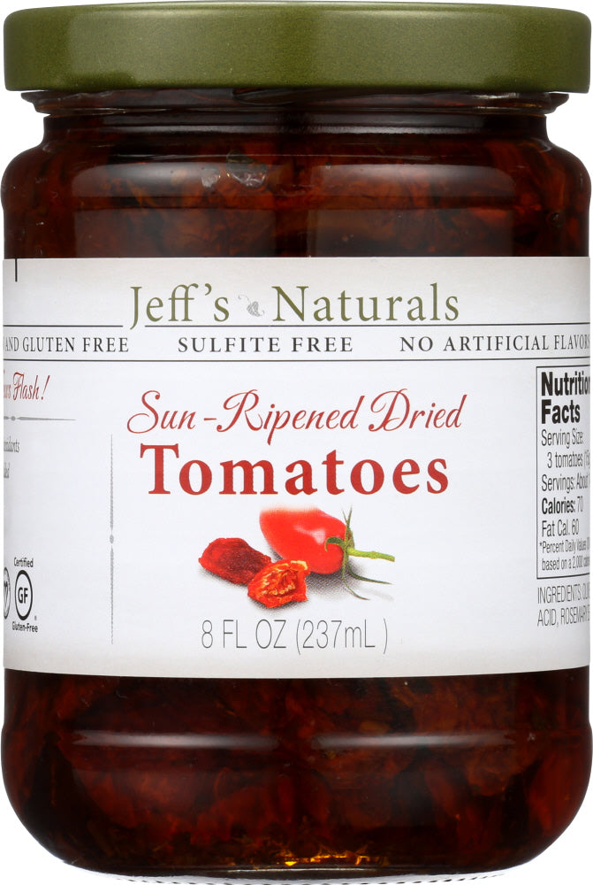 JEFF'S NATURALS: Sun-Ripened Dried Tomatoes, 8 oz