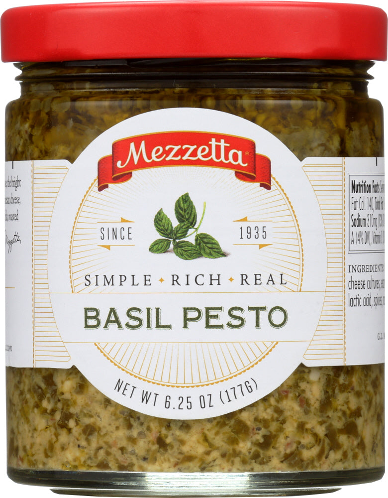 MEZZETTA: Napa Valley Bistro Homemade Style Basil Pesto, 6.25 oz