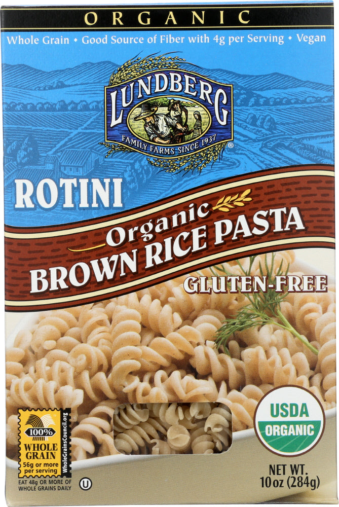 LUNDBERG: Pasta Brown Rice Rotini Organic Gluten Free, 10 oz