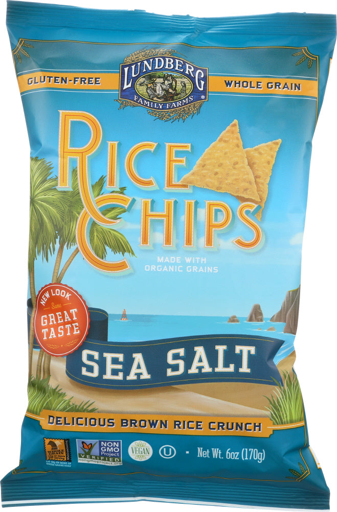 LUNBERG: Rice Chips Sea Salt, 6 oz