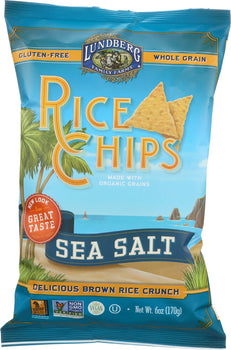 LUNBERG: Rice Chips Sea Salt, 6 oz