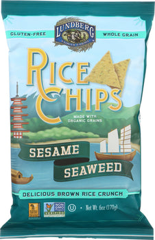 LUNDBERG: Rice Chips Sesame and Seaweed, 6 oz