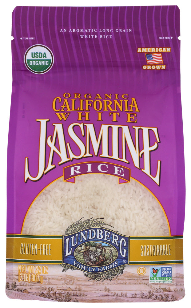 LUNDBERG: Organic California White Jasmine Rice, 2 lb