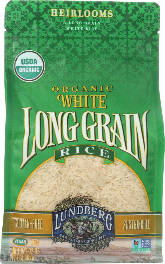 LUNDBERG FAMILY FARMS: Organic White Long Grain Rice, 32 oz