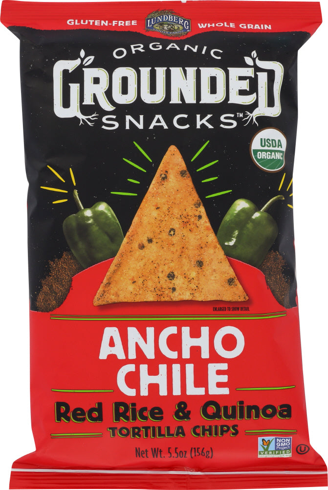 LUNDBERG: Red Rice & Quinoa Ancho Chile Chips, 5.5 oz