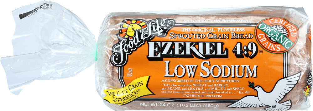 FOOD FOR LIFE: Ezekiel 4:9 Bread Sprouted Grain Low Sodium, 24 oz