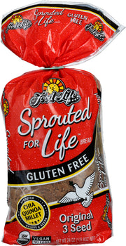 FOOD FOR LIFE: Sprouted for Life Gluten Free Original 3 Seed Bread, 24 oz