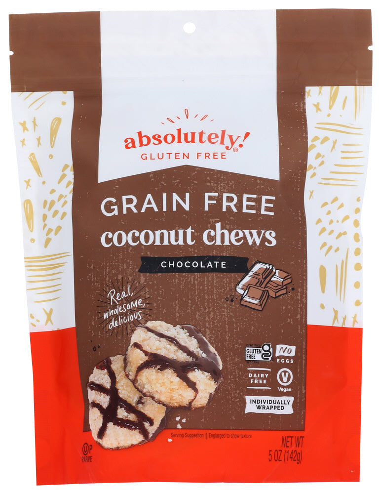 ABSOLUTELY GLUTEN FREE: Chews Coconut With Cocoa Nibs, 5 oz