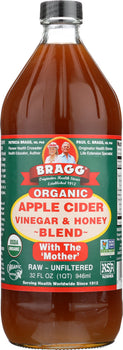 BRAGG: Organic Apple Cider Vinegar and Honey Blend, 32 oz