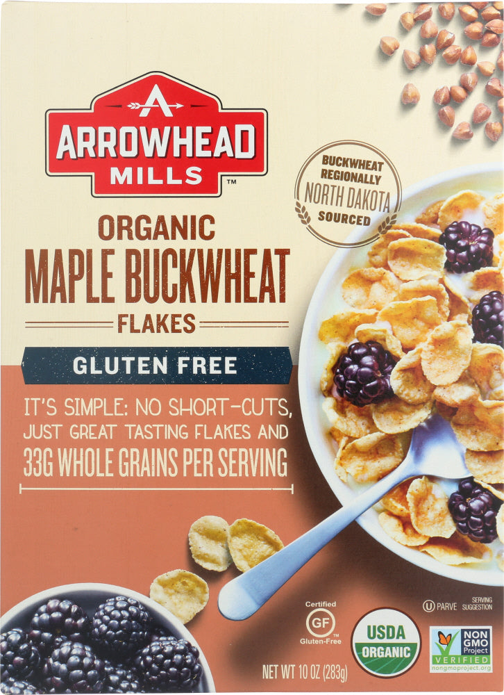 ARROWHEAD MILLS: Organic Maple Buckwheat Flakes Gluten Free, 10 Oz