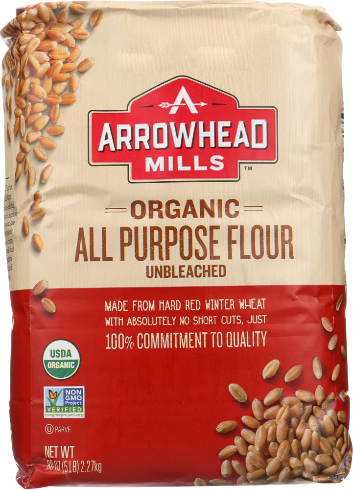 ARROWHEAD MILLS: Organic Unbleached White Flour, 5 lb