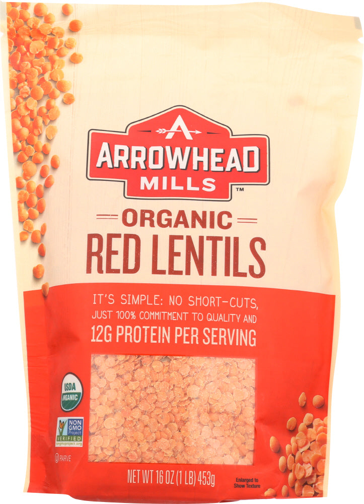 ARROWHEAD MILLS: Organic Red Lentils, 16 oz