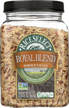 RICESELECT: Royal Blend Whole Grain Texmati Brown and Red Rice, 28 oz