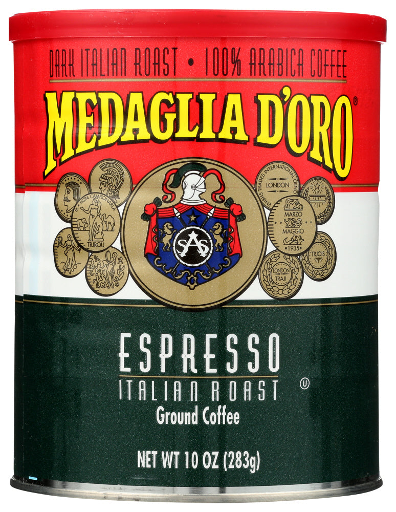 MEDAGLIA D'ORO: Italian Roast Espresso Ground Coffee, 10 oz