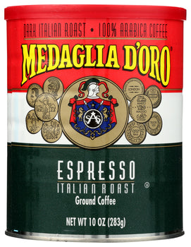 MEDAGLIA D'ORO: Italian Roast Espresso Ground Coffee, 10 oz