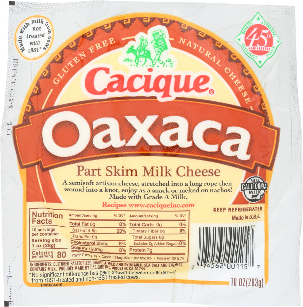 CACIQUE: Oaxaca Part Skim Milk Cheese, 10 oz