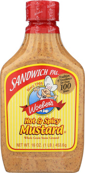 WOEBER: Mustard Sandwich Pal Hot and Spicy, 16 oz