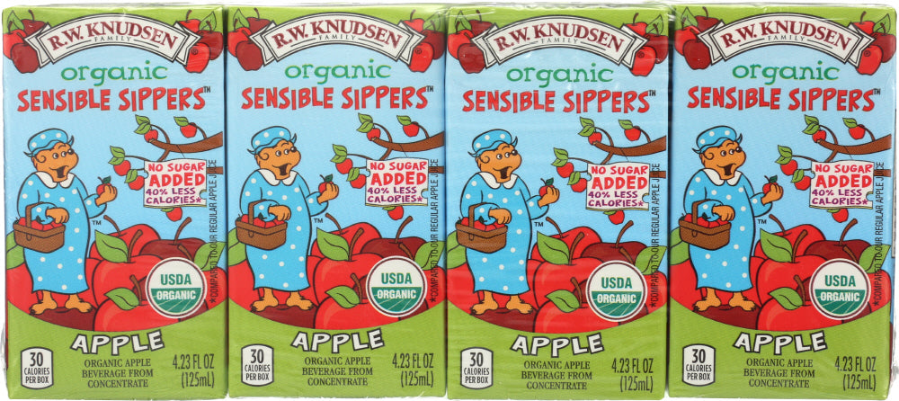 KNUDSEN: Sipper Sensible Apple 8Pk Organic, 33.84 fo