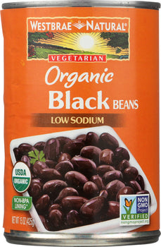 WESTBRAE NATURAL: Vegetarian Organic Black Beans, 15 oz