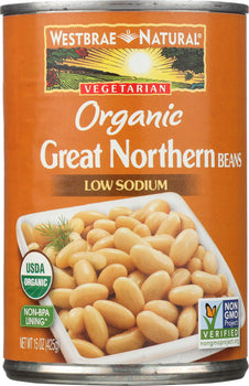 WESTBRAE: Organic Great Northern Beans, 15 oz