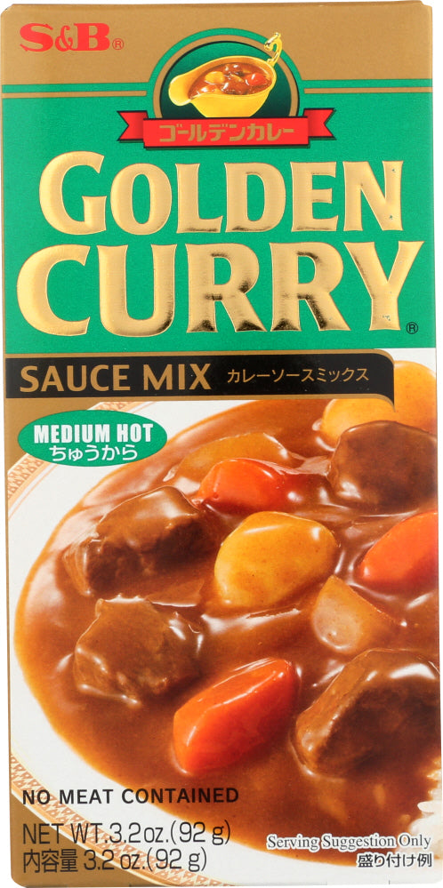 S & B: Sauce Mix Medium Hot Golden Curry, 3.2 oz