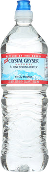 CRYSTAL GEYSER: Natural Alpine Spring Water Sport Cap, 700 ml